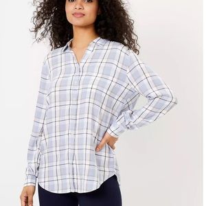 🆕 Loft Plaid Tunic Shirt